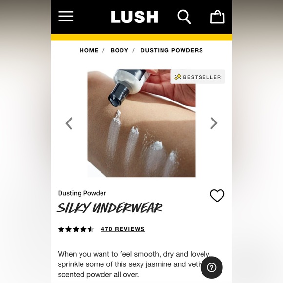 Lush Bath & Body Lush Dusting Powder Silky Underwear Nwt Poshmark